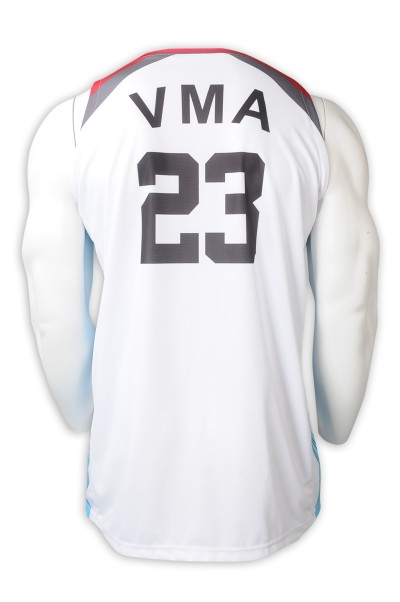 WTV179   Group jerseys custom-made basketball polo shirts football uniforms to the version of custom-made jerseys academic volleyball clothing wholesale V-neck printed logo   youth basketball jerseys    authentic basketball jerseys   tournament  jersey back view
